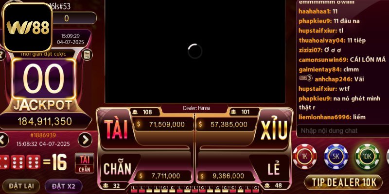 Các lựa chọn cược trong game