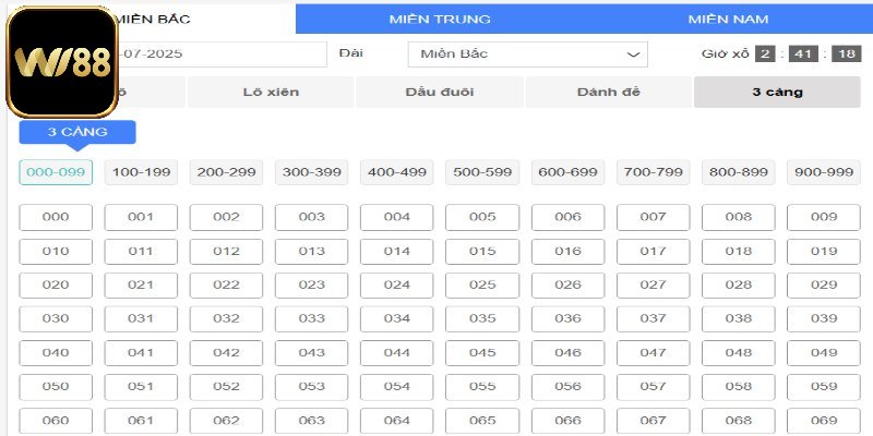 Chơi ba càng lô đề Wi88 trúng đậm